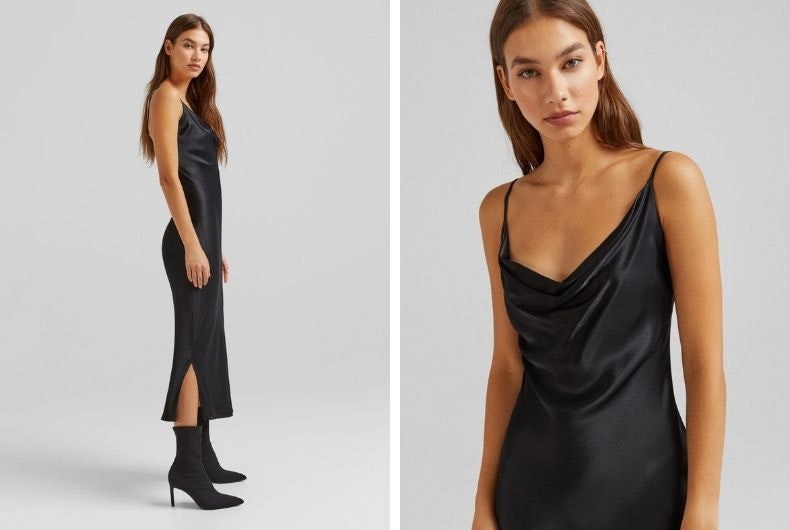Vestidos de fiesta sin lentejuelas para las celebraciones navideñas