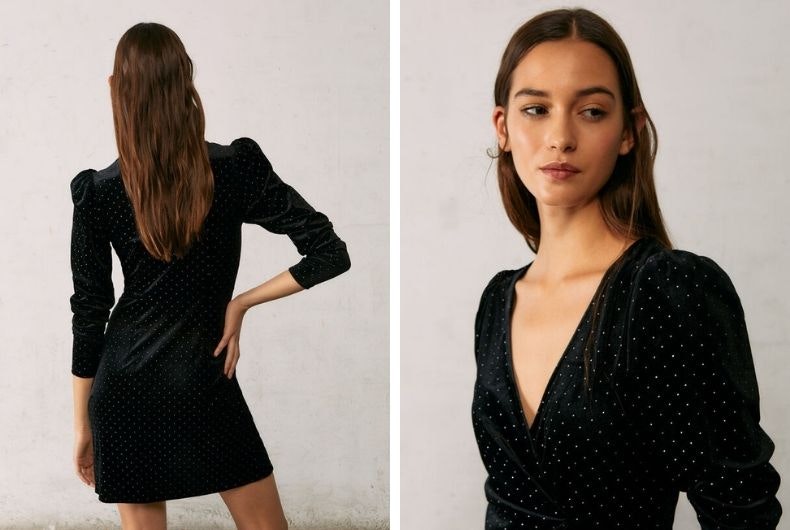 Vestidos de fiesta sin lentejuelas para las celebraciones navideñas