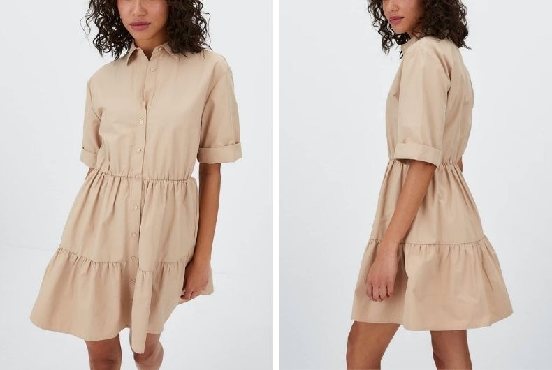 Prendas de Stradivarius en tonos crudos, beige y tierra