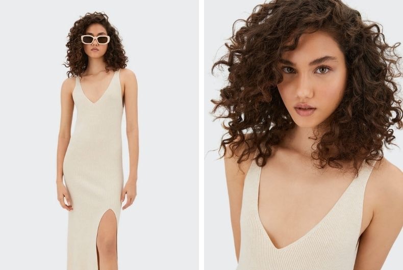 Prendas de Stradivarius en tonos crudos, beige y tierra