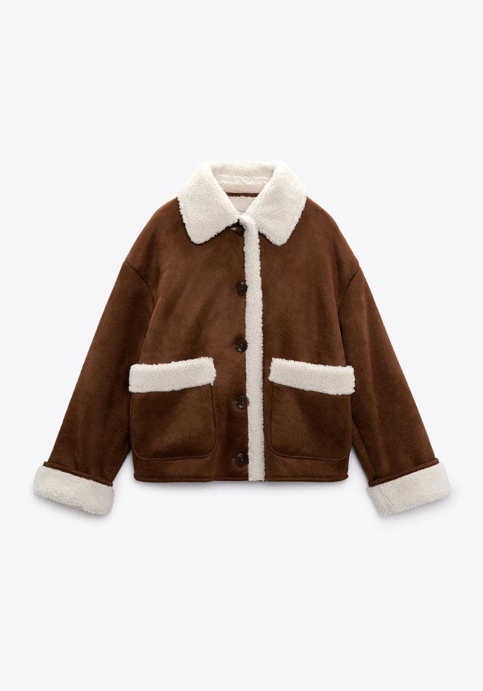 CAZADORA DOBLE FAZ BOLSILLOS PLASTRÓN, DE ZARA